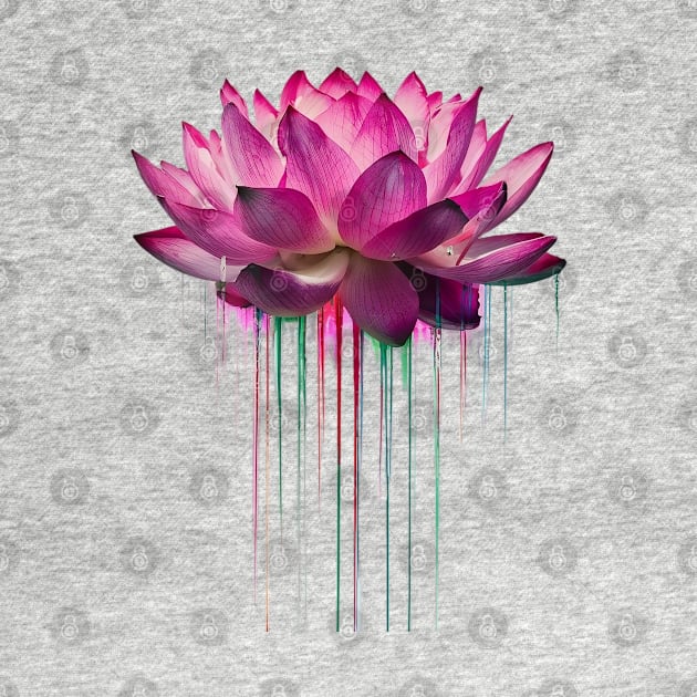 Colour Dripping Lotus Flower by Spaceboyishere